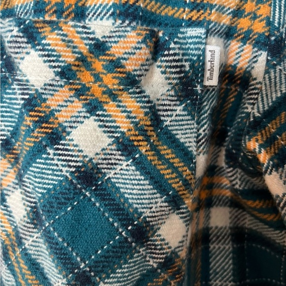 Timberland Men's Large Green Lumberjack Flannel Button-Up Shirt! Size Medium - Picture 6 of 12